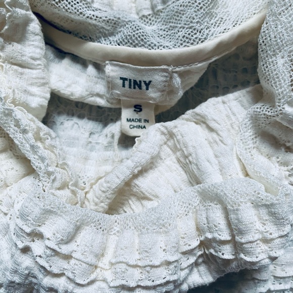 Anthropologie Sheer Turtleneck Long Sleeve in Ivory with Asher Panels Size Small - Picture 3 of 7